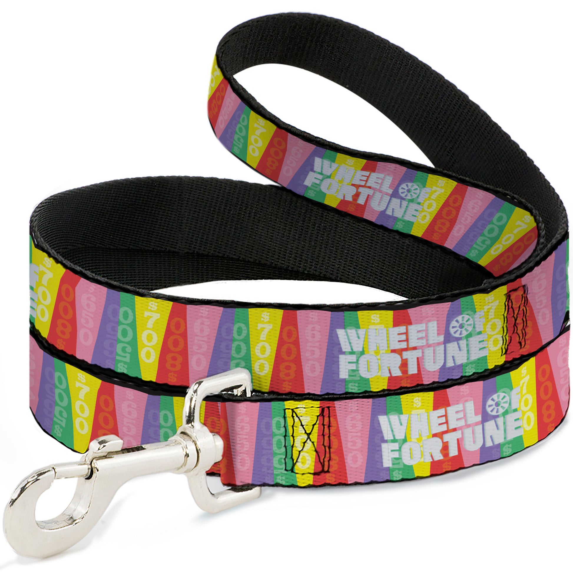 Dog Leash - WHEEL OF FORTUNE Cash Prize Wedges Multi Color/White Dog Leashes Wheel of Fortune