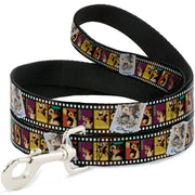 Dog Leash - Gremlins Gizmo Filmstrip Poses Multi Color Dog Leashes Gremlins