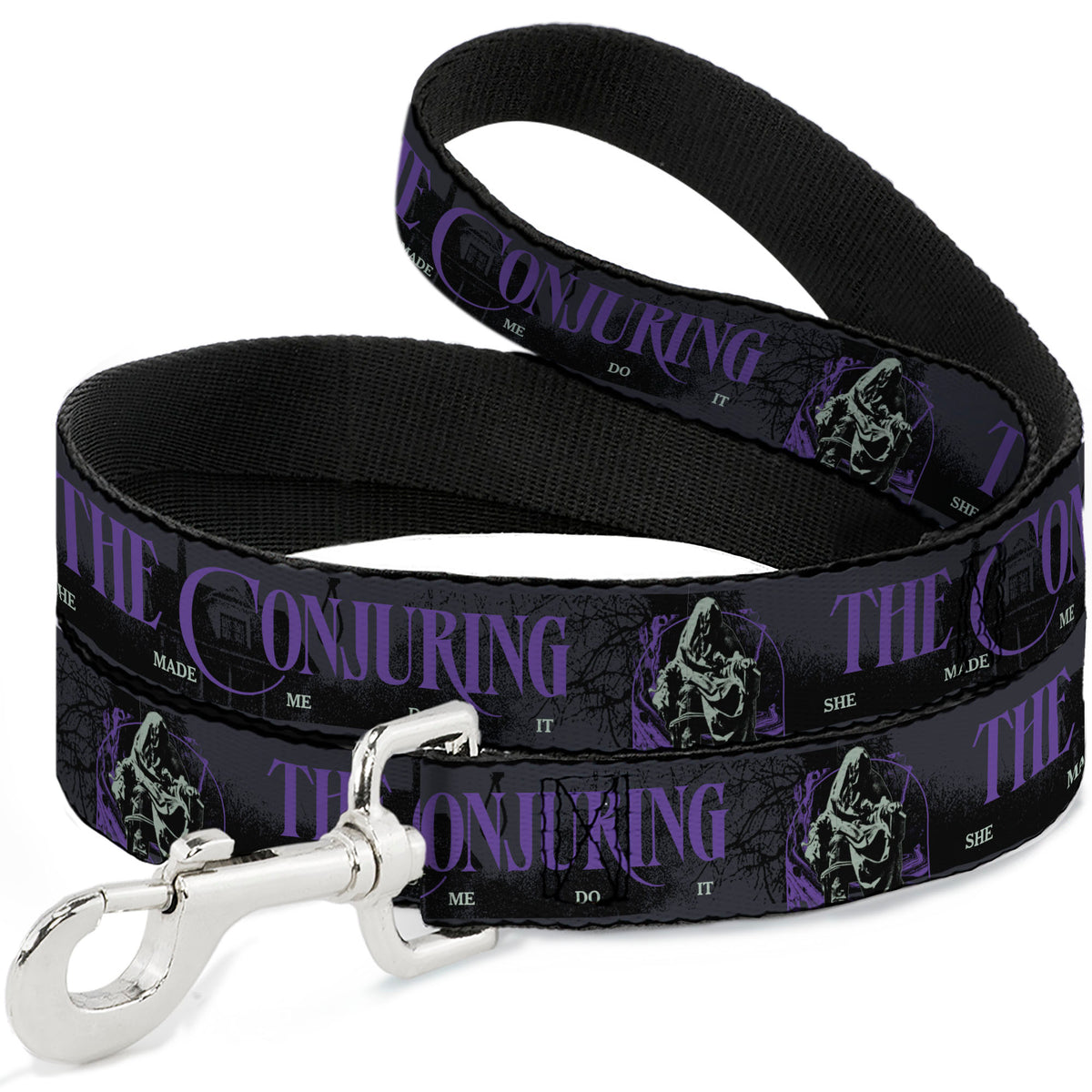 Dog Leash - THE CONJURING SHE MADE ME DO IT Black/Gray/Purple Dog Leashes The Conjuring