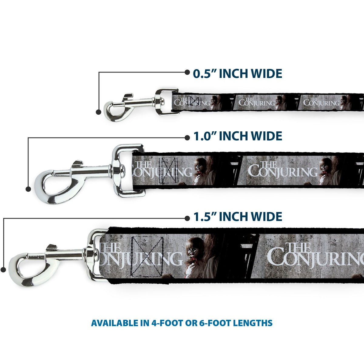 Dog Leash - THE CONJURING Annabelle Scene and Title Logo Dog Leashes The Conjuring