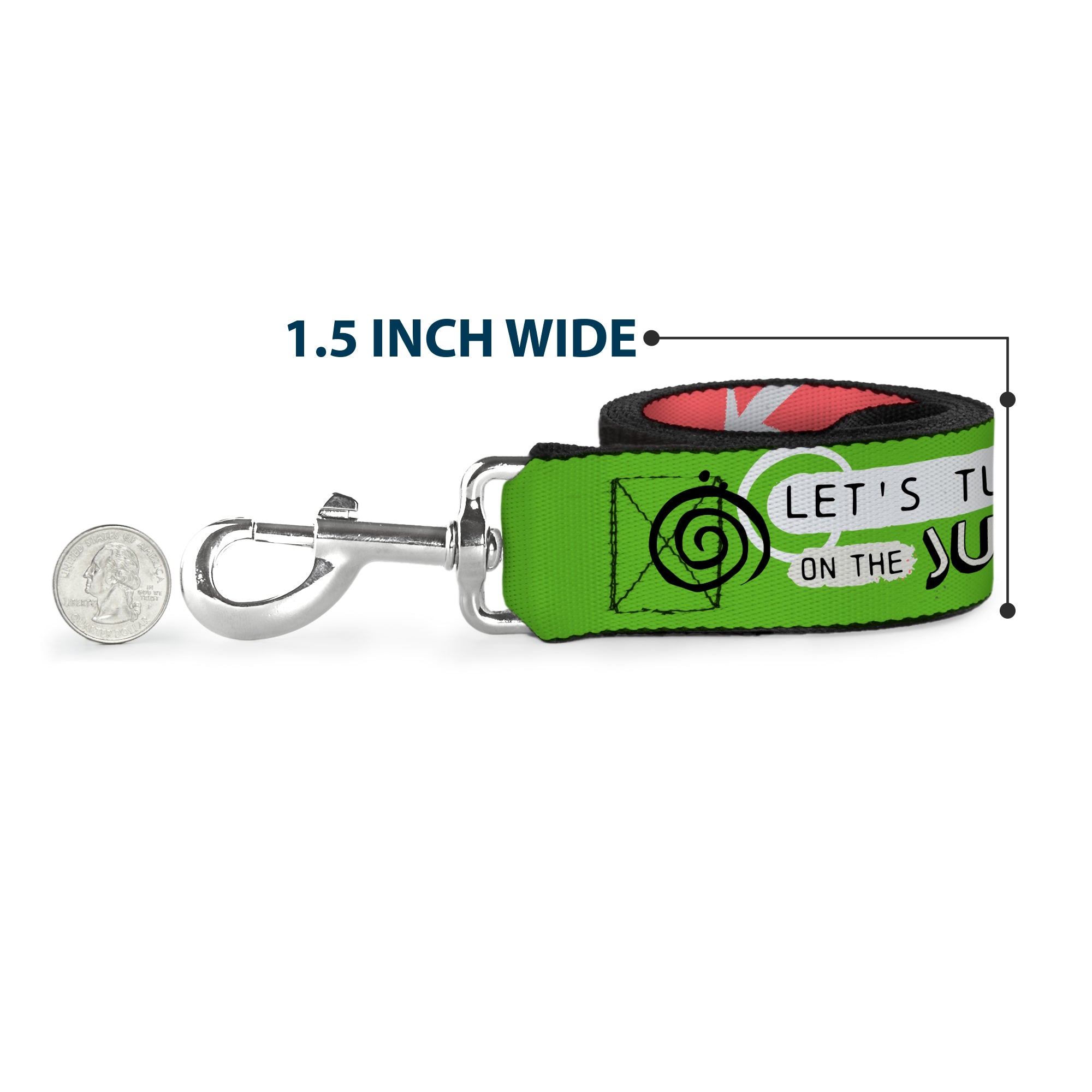 Dog Leash - BEETLEJUICE Face and Quotes Collage Pink/Green/Black