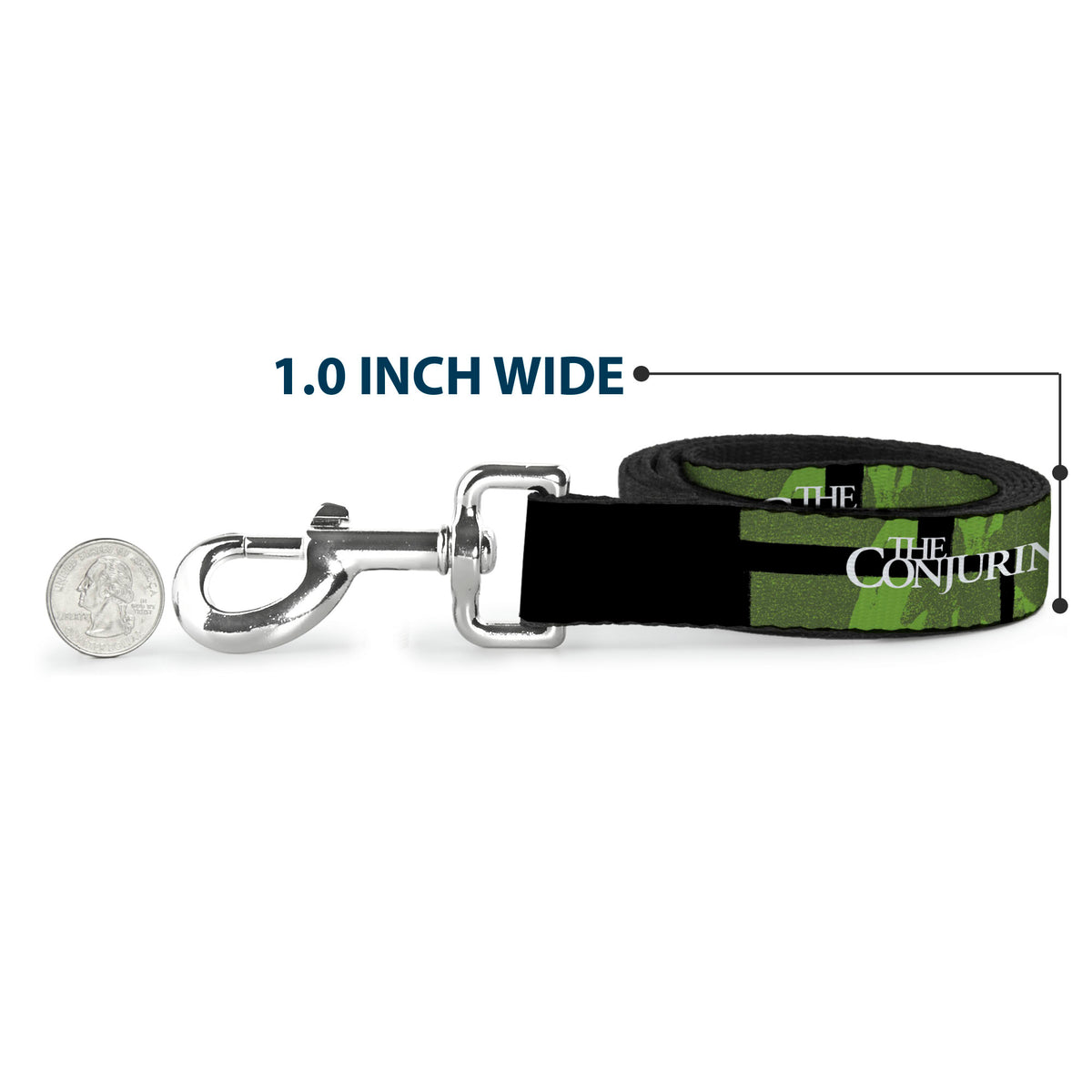 Dog Leash - THE CONJURING Annabelle Pose and Blocks Black/Greens/Red Dog Leashes The Conjuring