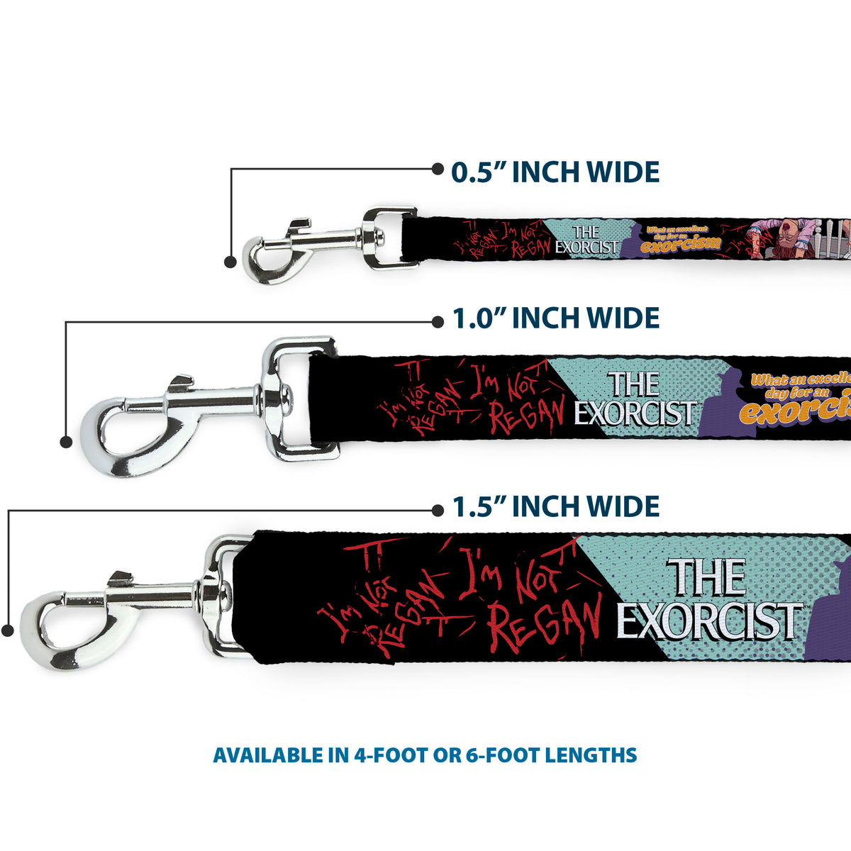 Dog Leash - THE EXORCIST Regan Pop Art EXCELLENT DAY FOR AN EXORCISM Pose Dog Leashes The Exorcist