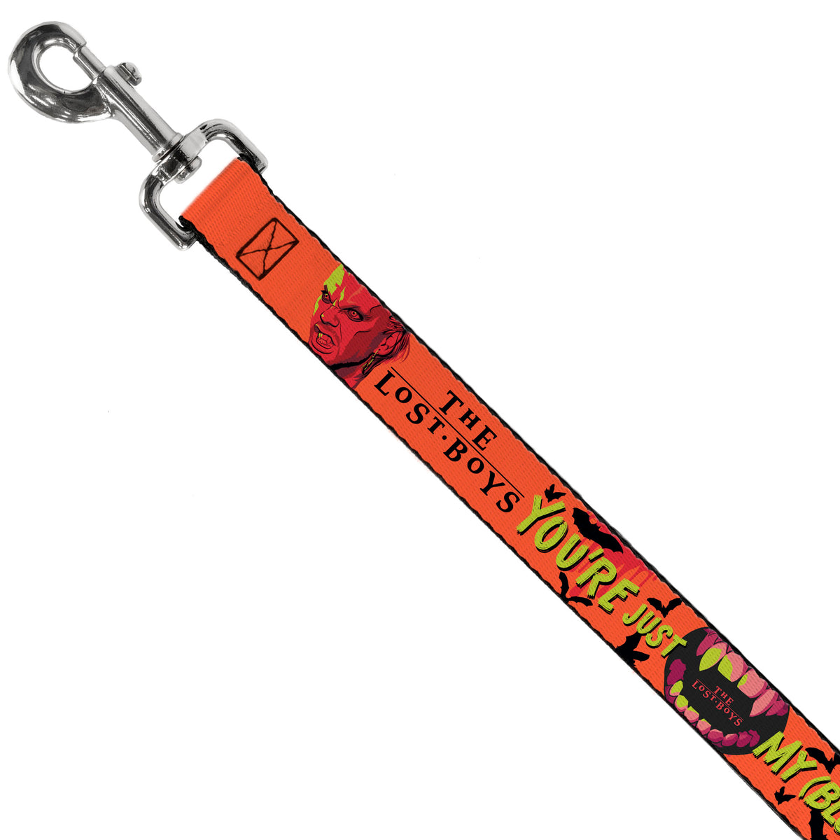 Dog Leash - The Lost Boys YOU'RE JUST MY BLOOD TYPE David Pose Orange/Black Dog Leashes The Lost Boys