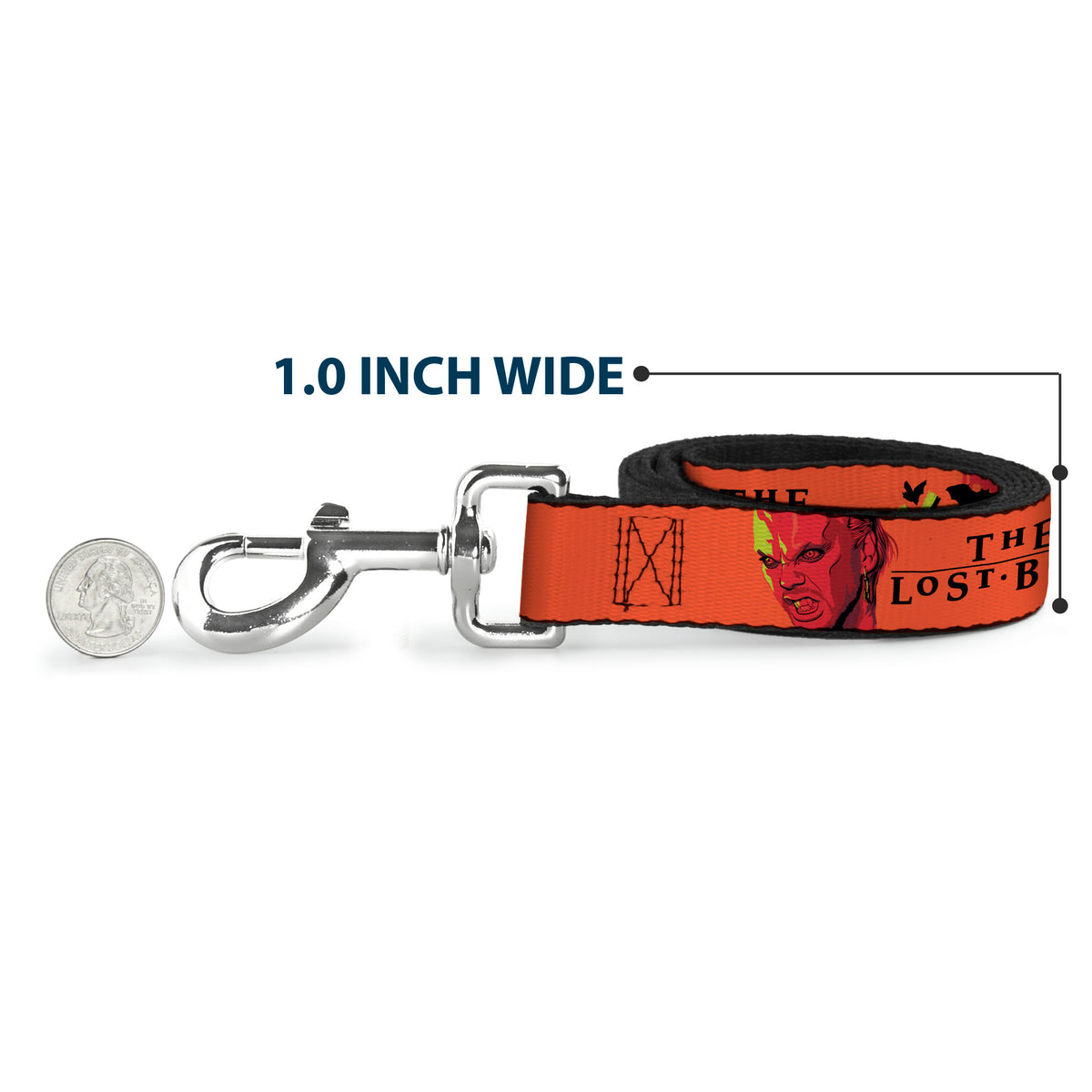 Dog Leash - The Lost Boys YOU'RE JUST MY BLOOD TYPE David Pose Orange/Black Dog Leashes The Lost Boys