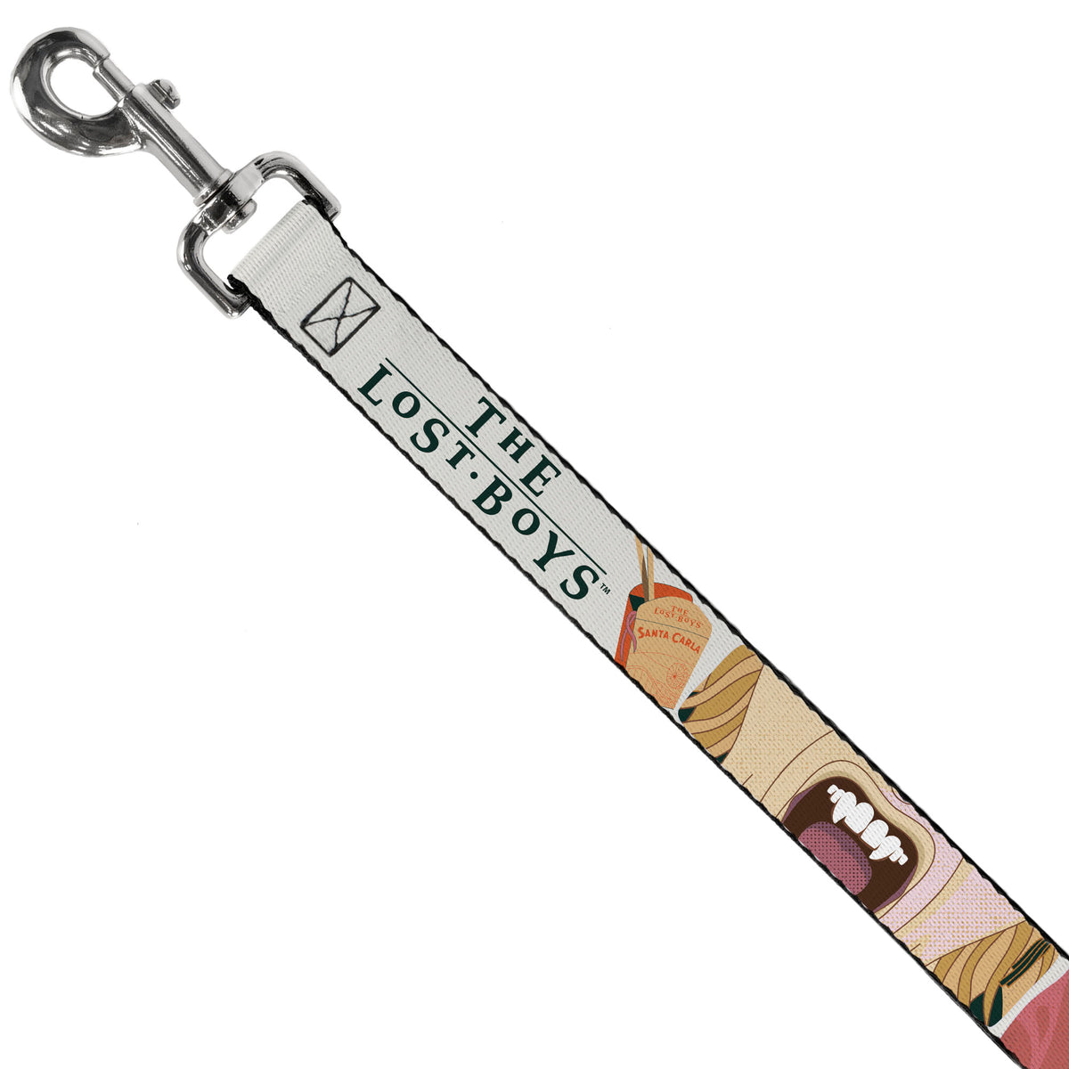 Dog Leash - THE LOST BOYS Edgar and Alan Pop Art Icons Collage White Dog Leashes The Lost Boys