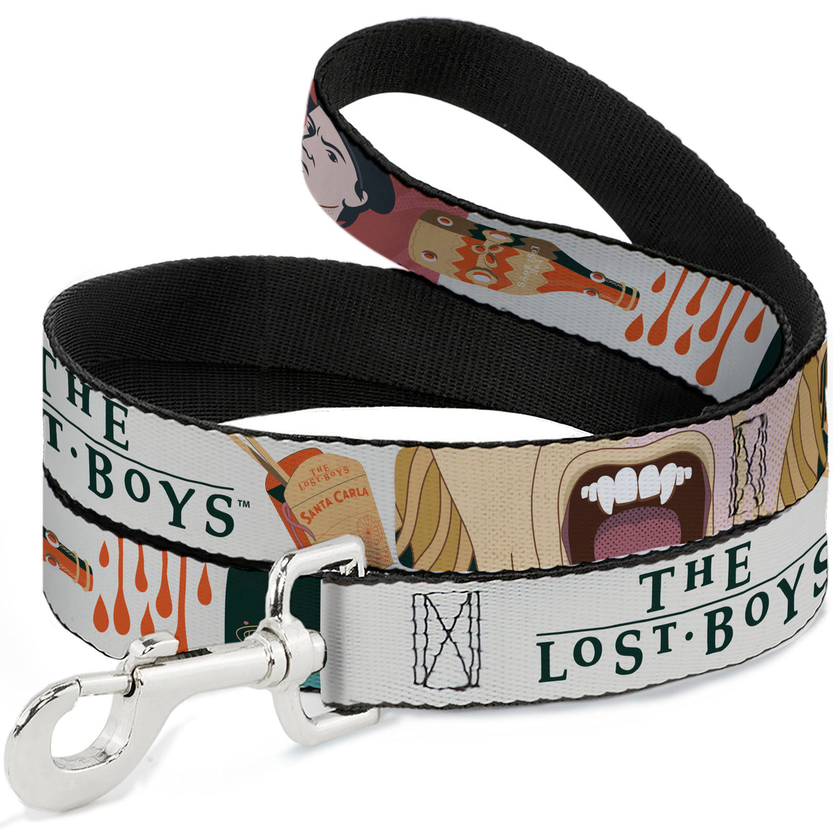 Dog Leash - THE LOST BOYS Edgar and Alan Pop Art Icons Collage White
