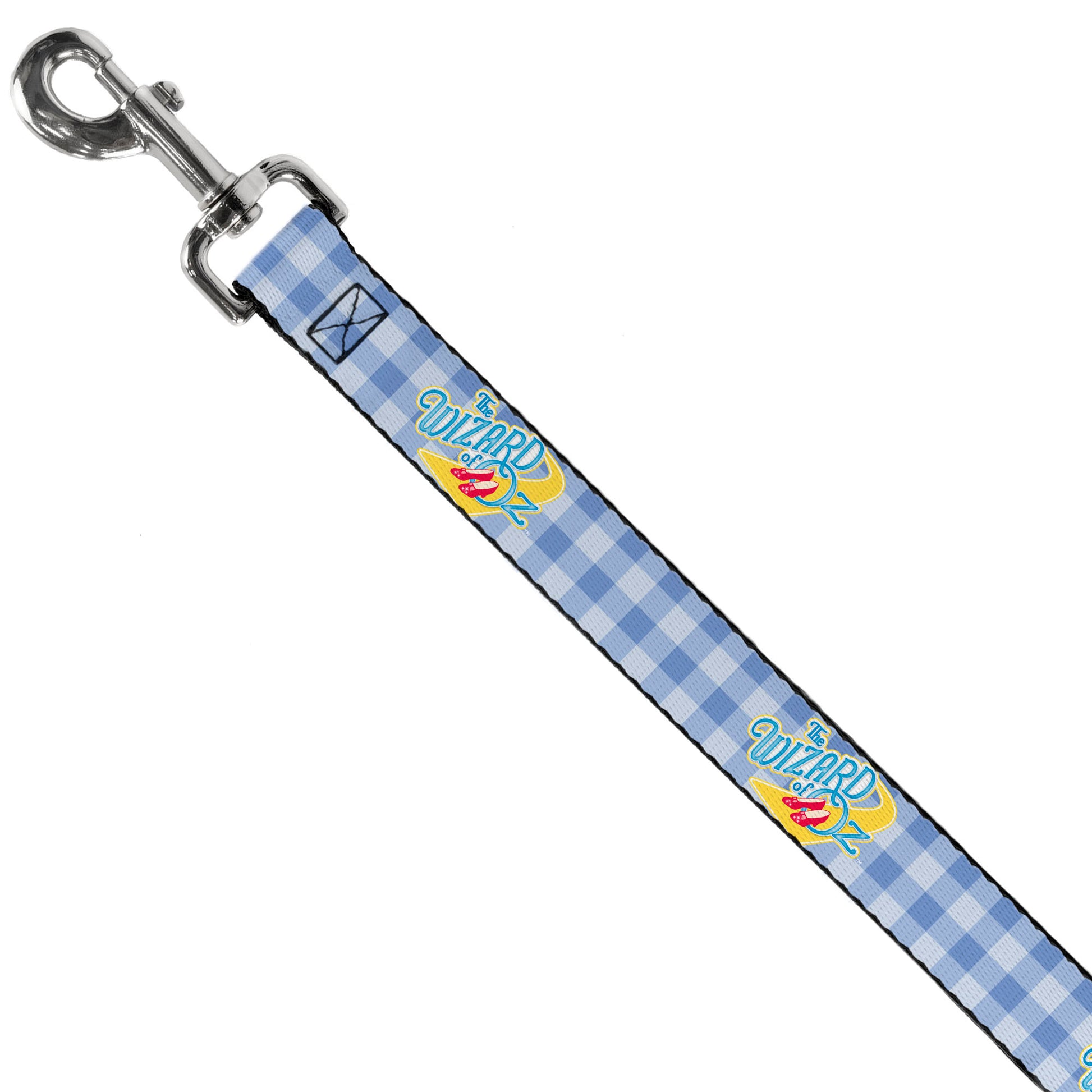 Dog Leash - THE WIZARD OF OZ Logo Gingham Checker Blues Dog Leashes The Wizard of Oz
