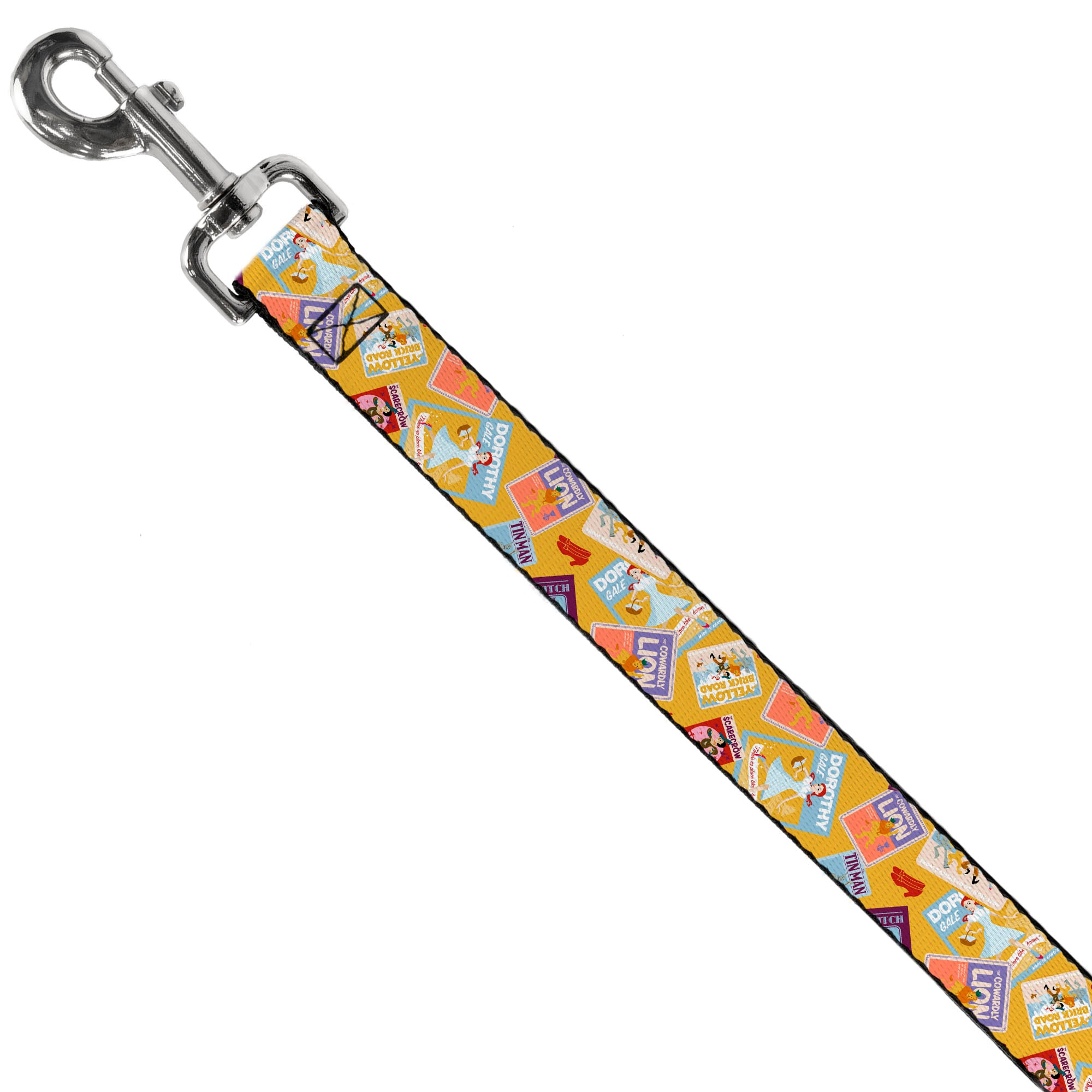 Dog Leash - The Wizard of Oz Characters Scenes and Icons Collage Yellow Dog Leashes The Wizard of Oz