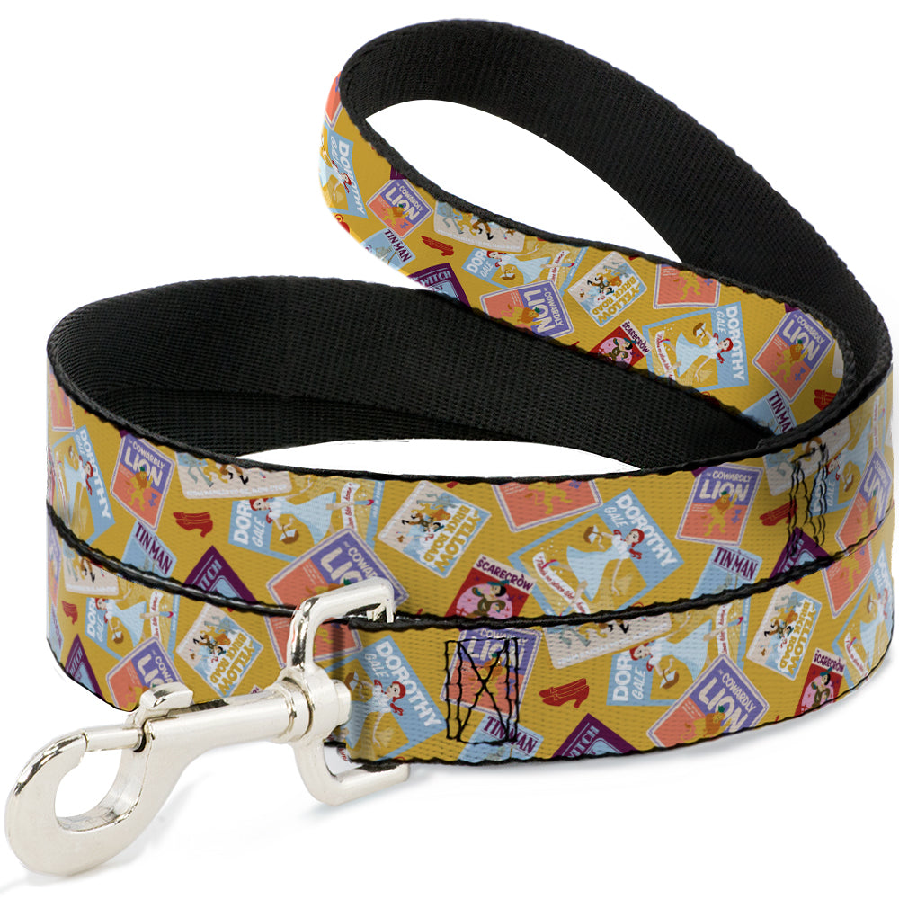 Dog Leash - The Wizard of Oz Characters Scenes and Icons Collage Yellow Dog Leashes The Wizard of Oz