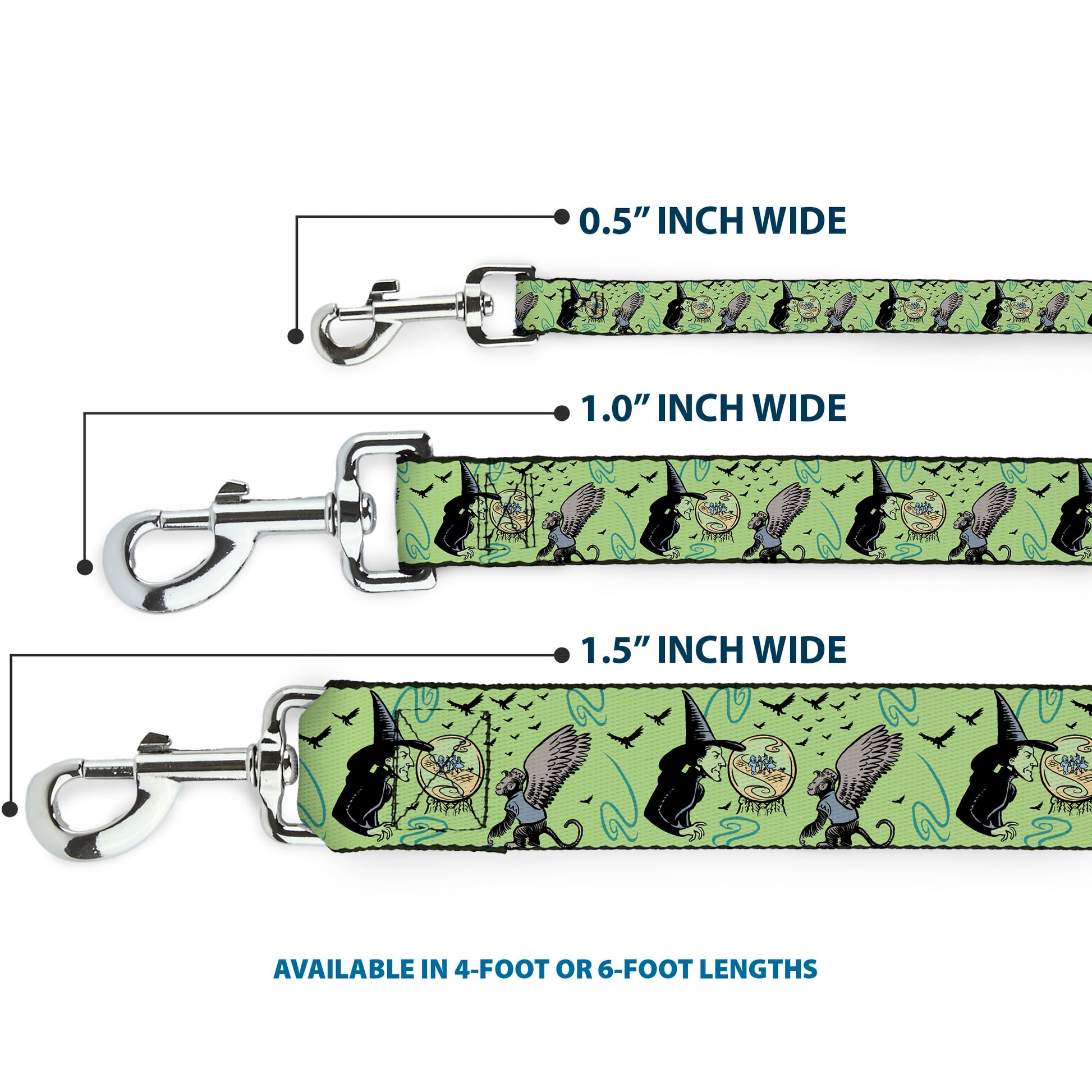 Dog Leash - The Wizard of Oz Wicked Witch of the West and Flying Monkeys Greens Dog Leashes The Wizard of Oz
