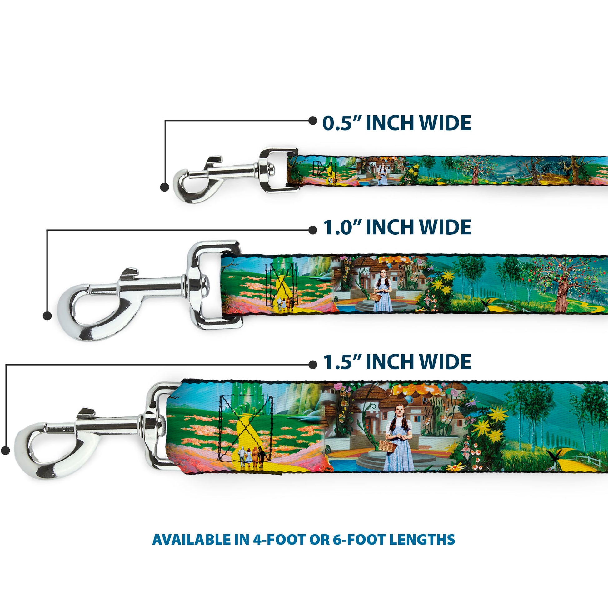 Dog Leash - The Wizard of Oz Yellow Brick Road Scenes Dog Leashes The Wizard of Oz