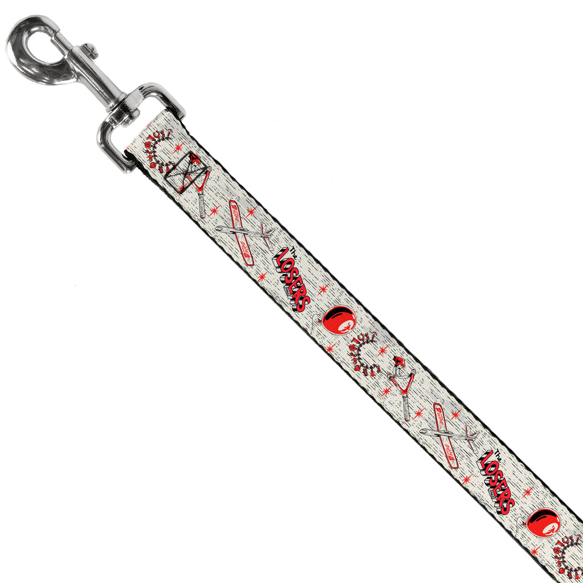 Dog Leash - IT Welcome to Derry Icons Collage White/Black/Red Dog Leashes IT