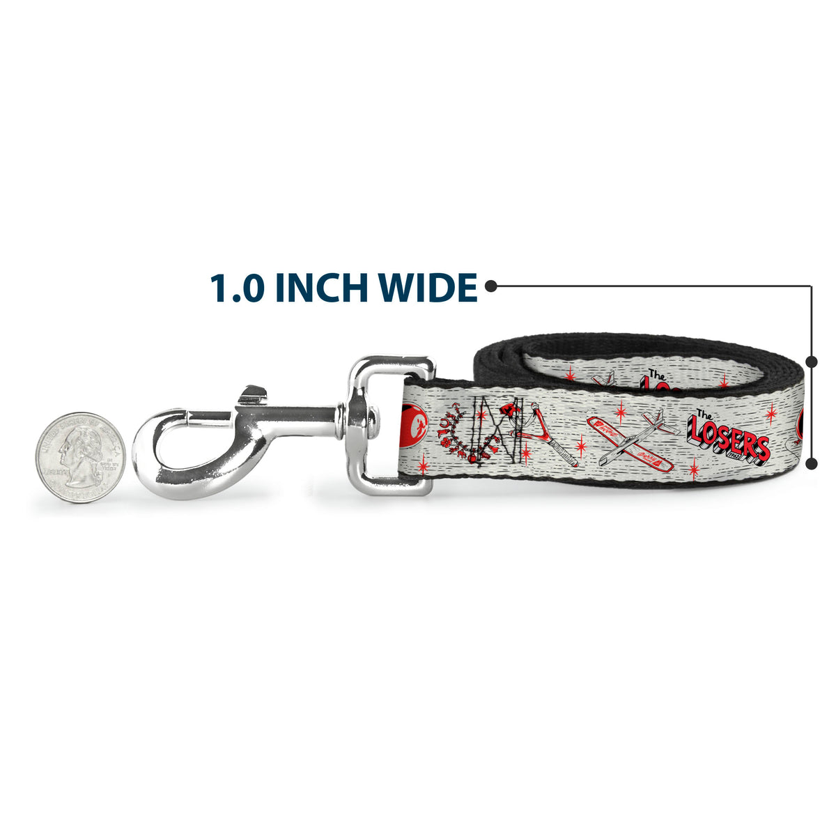 Dog Leash - IT Welcome to Derry Icons Collage White/Black/Red Dog Leashes IT
