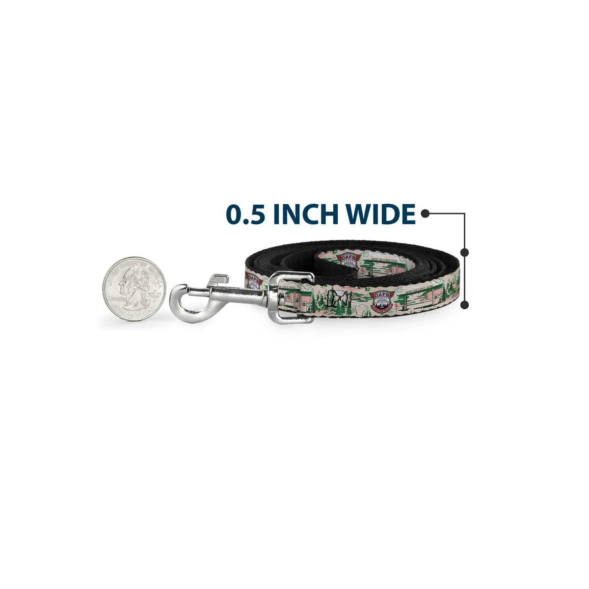 Dog Leash - IT Welcome to Derry Air Force Base and Forest Scenery Beige/Greens Dog Leashes IT