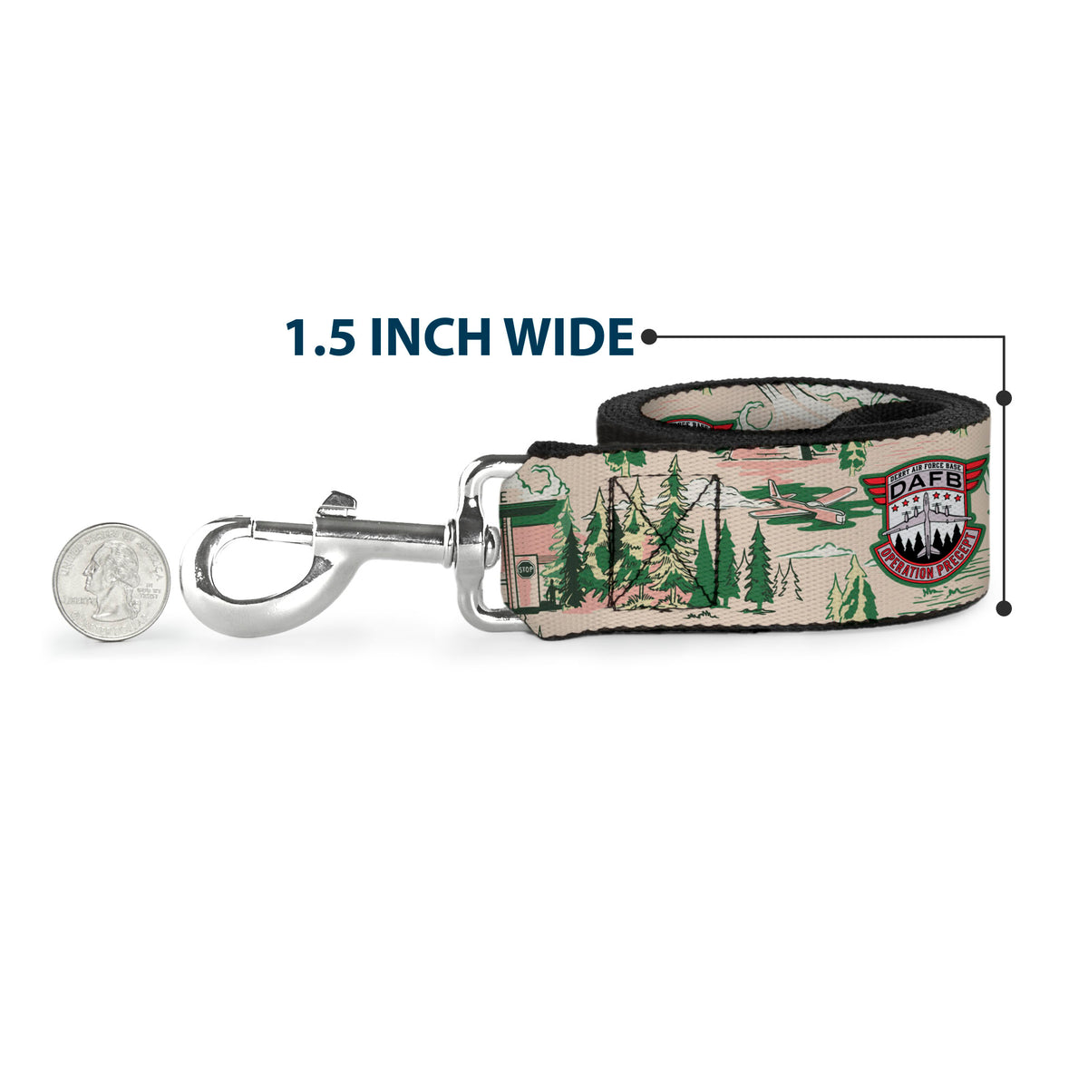 Dog Leash - IT Welcome to Derry Air Force Base and Forest Scenery Beige/Greens Dog Leashes IT