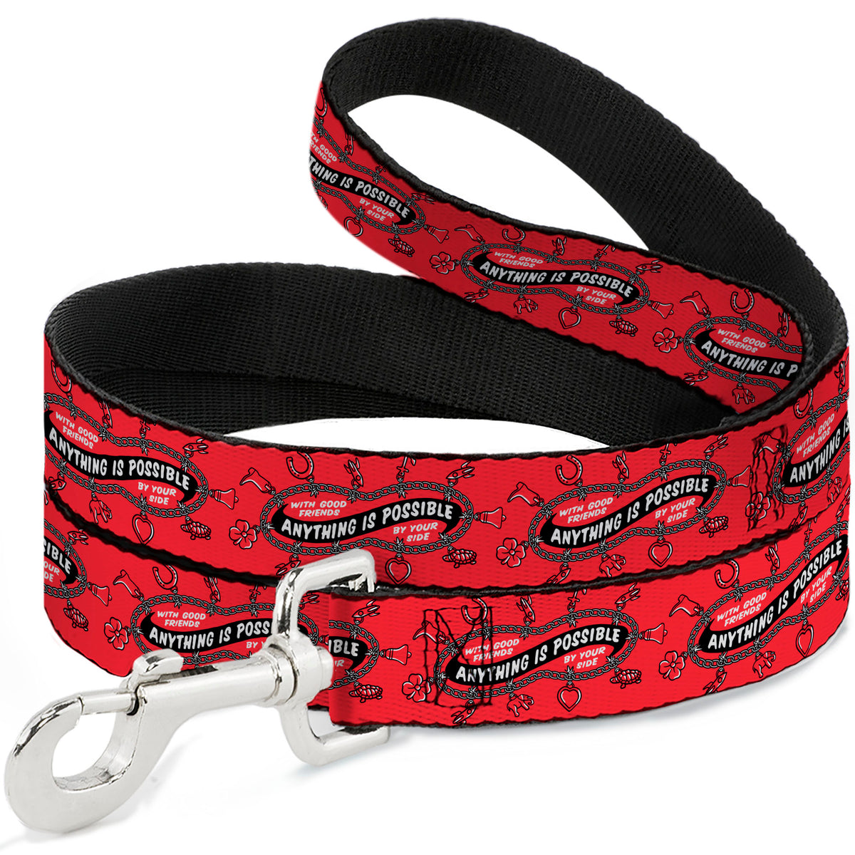 Dog Leash - IT Welcome to Derry ANYTHING IS POSSIBLE Charm Bracelet Red/Black/White Dog Leashes IT
