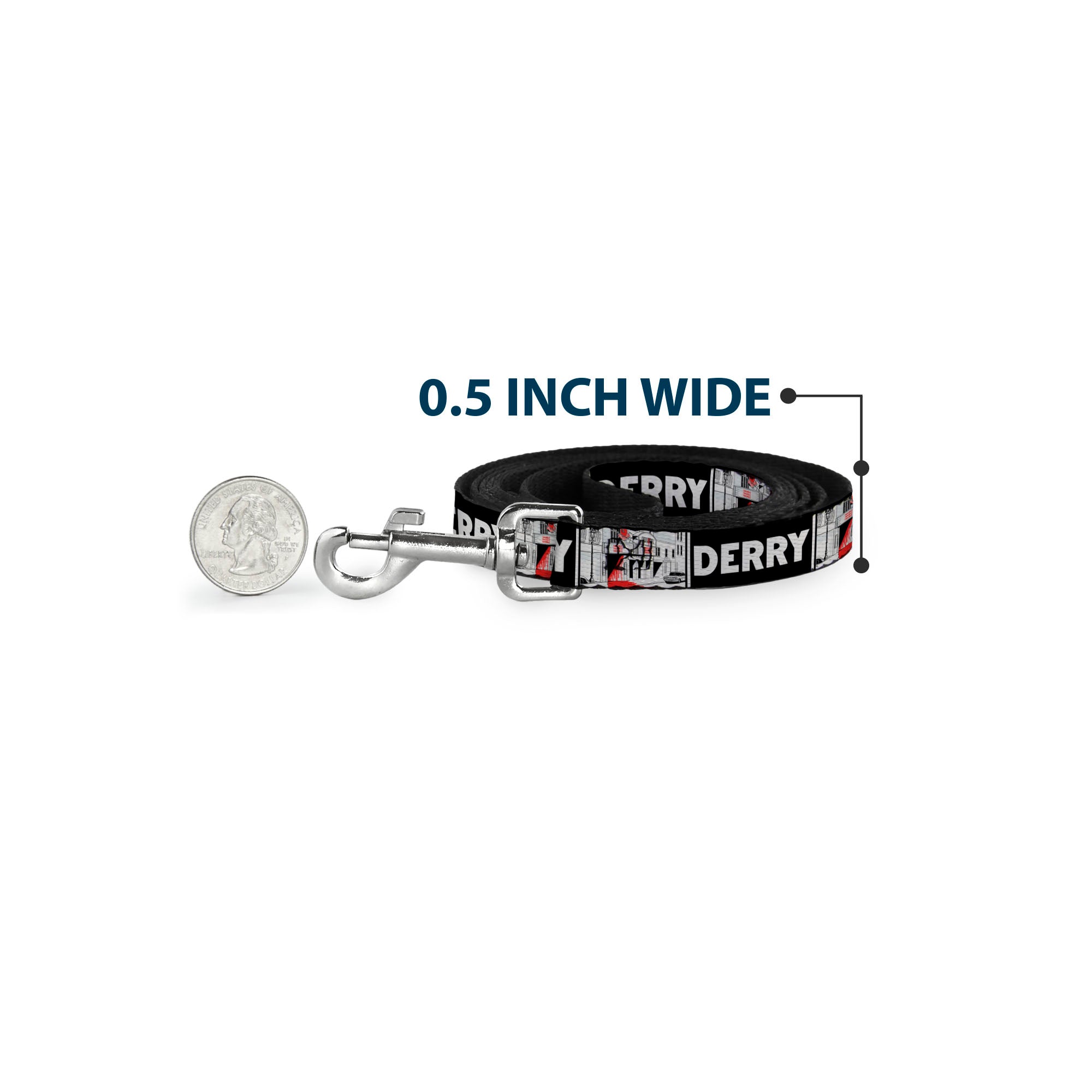 Dog Leash - IT Welcome to Derry Vintage Movie Theatre Scene Black/White Dog Leashes IT