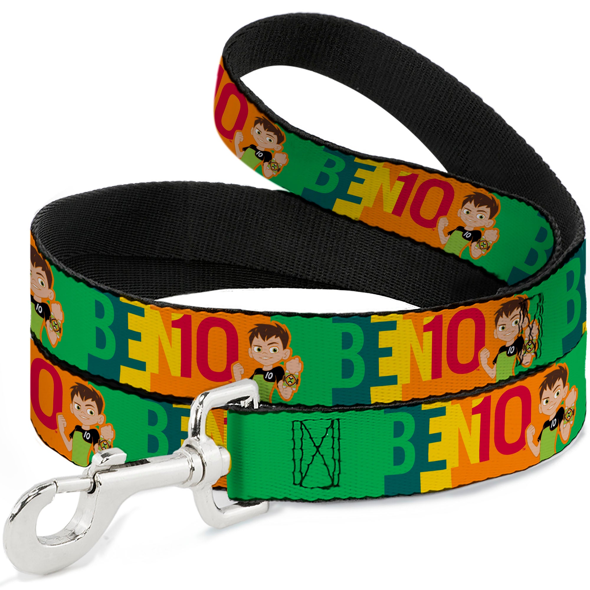 Dog Leash - BEN 10 Pose and Text Blocks Multi Color Dog Leashes Ben 10