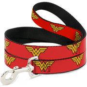 Dog Leash - Wonder Woman Logo Red Dog Leashes DC Comics