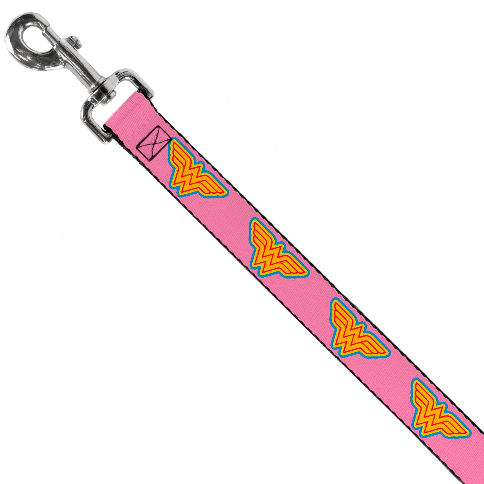 Dog Leash - Wonder Woman Logo Pink/Blue/Yellow/Pink Dog Leashes DC Comics