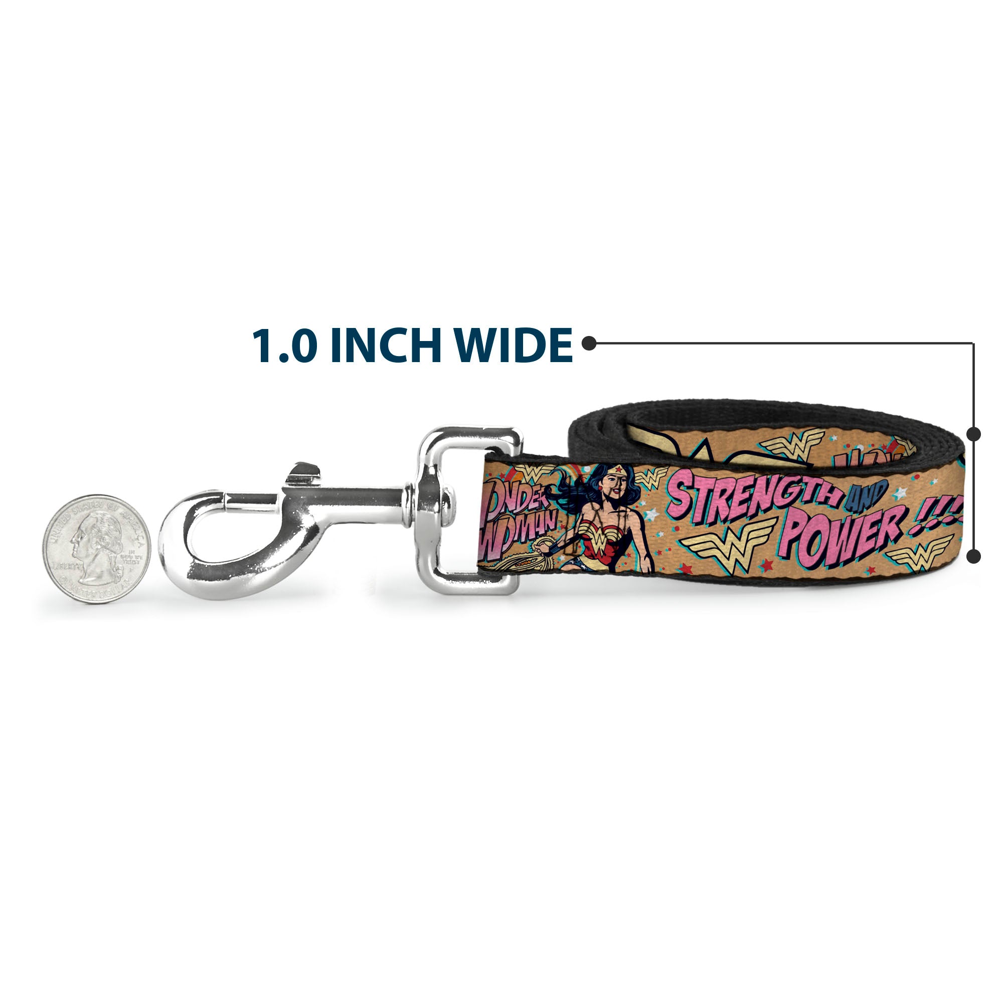 Dog Leash - Wonder Woman Strength & Power Dog Leashes DC Comics