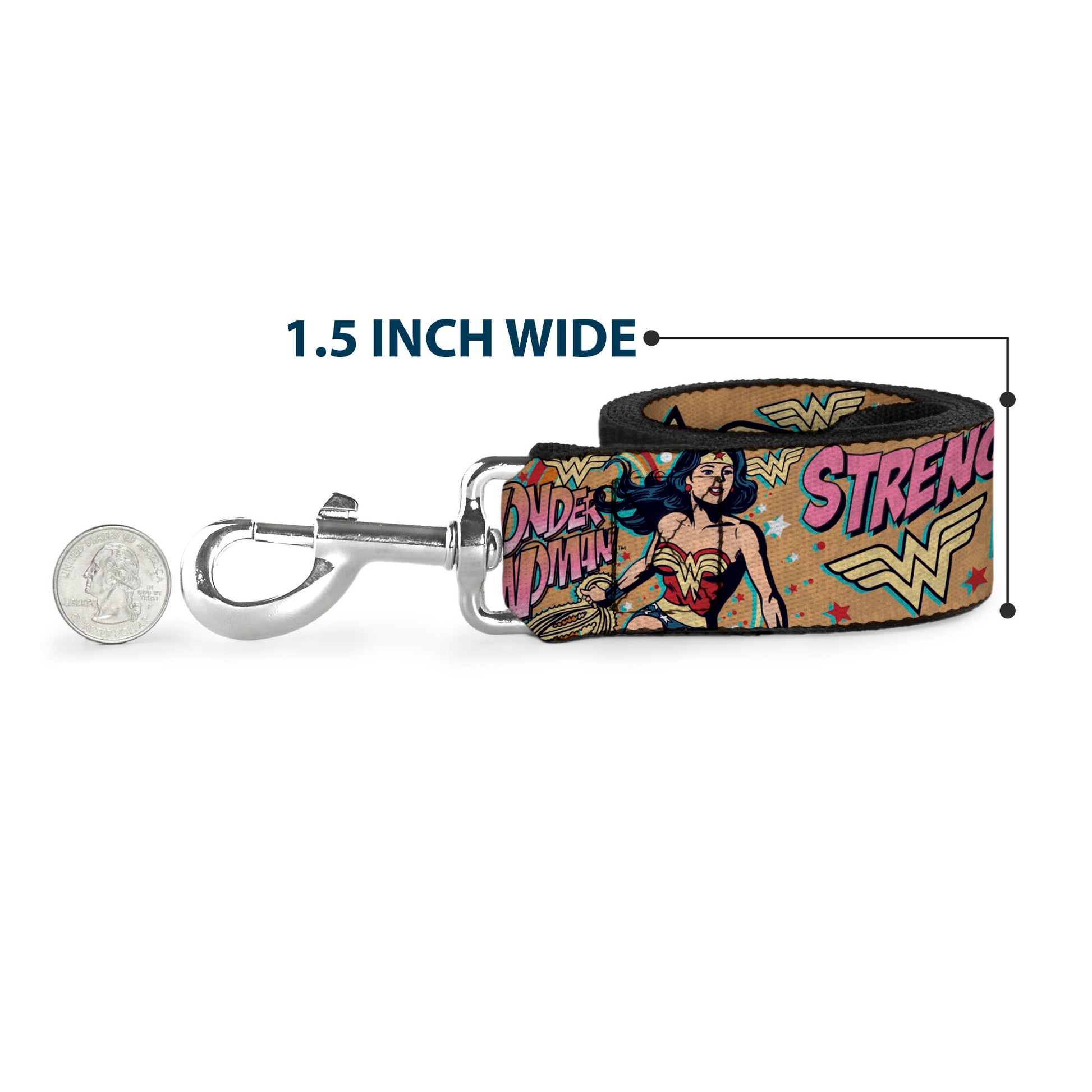 Dog Leash - Wonder Woman Strength & Power Dog Leashes DC Comics