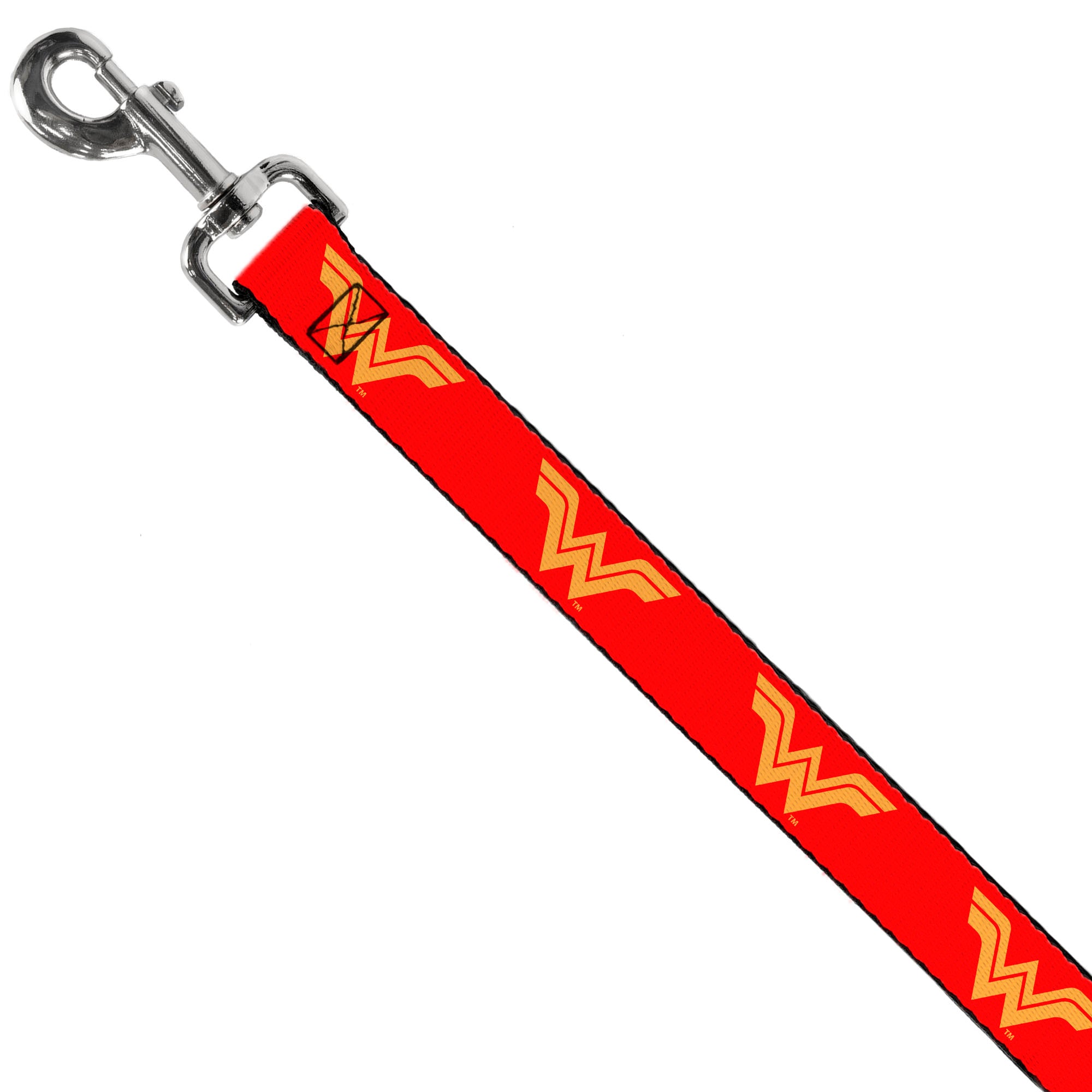 Dog Leash - DC League of Super-Pets Wonder Woman Logo Red/Yellow Dog Leashes DC Comics