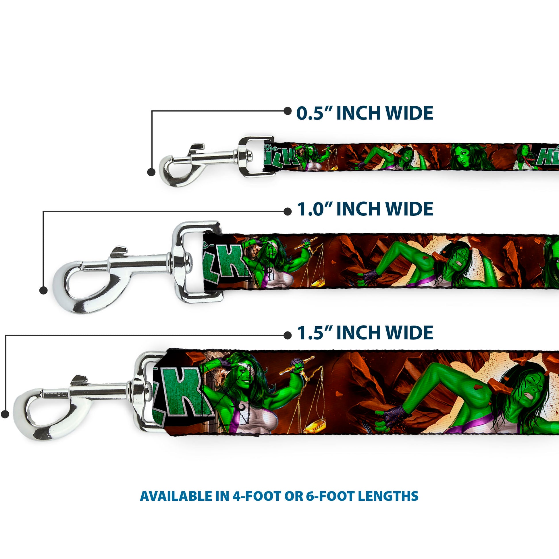 Dog Leash - SHE-HULK Comic Book Cover Poses/Rocks Dog Leashes Marvel Comics