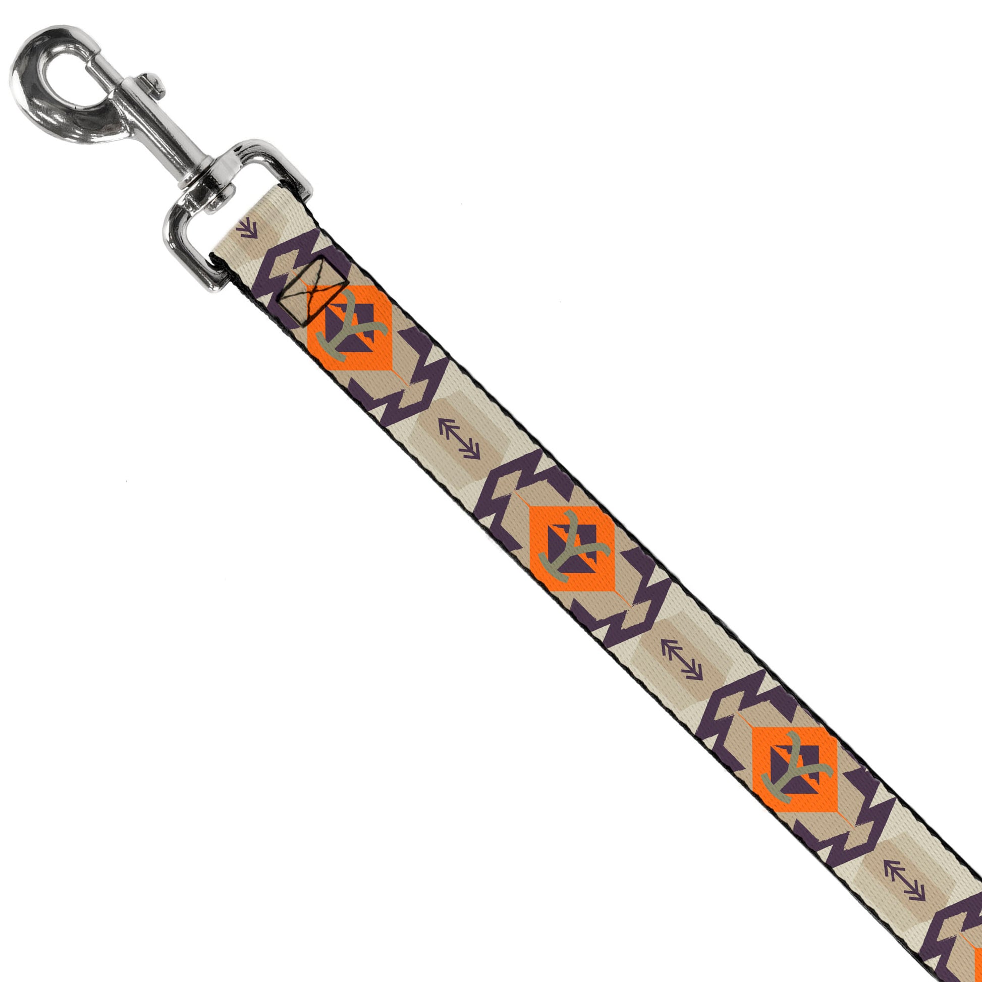 Dog Leash - Yellowstone Y Logo Native American Tribal Tans/Blue/Orange Dog Leashes Yellowstone
