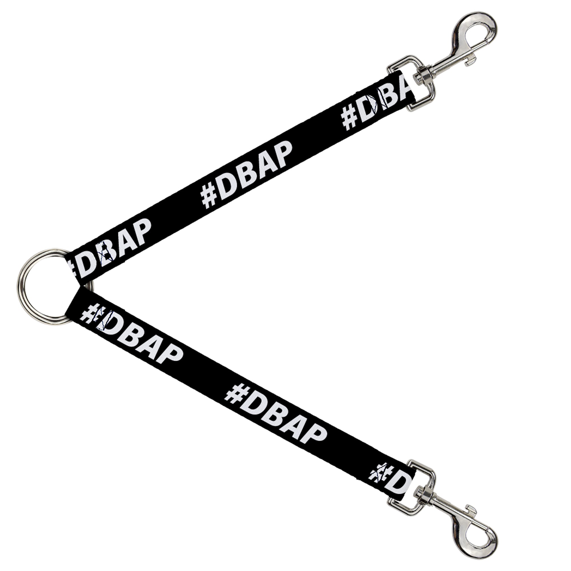 Dog Leash Splitter - #DBAP Hash Tag Text Black/White Dog Leash Splitters Buckle-Down   
