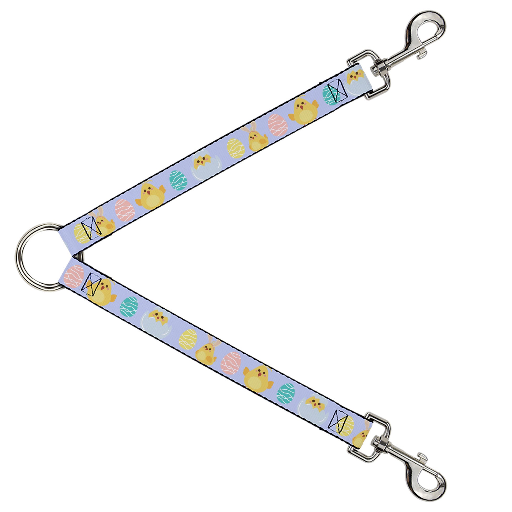 Dog Leash Splitter - Easter Chicks and Eggs Lavender Dog Leash Splitters Buckle-Down