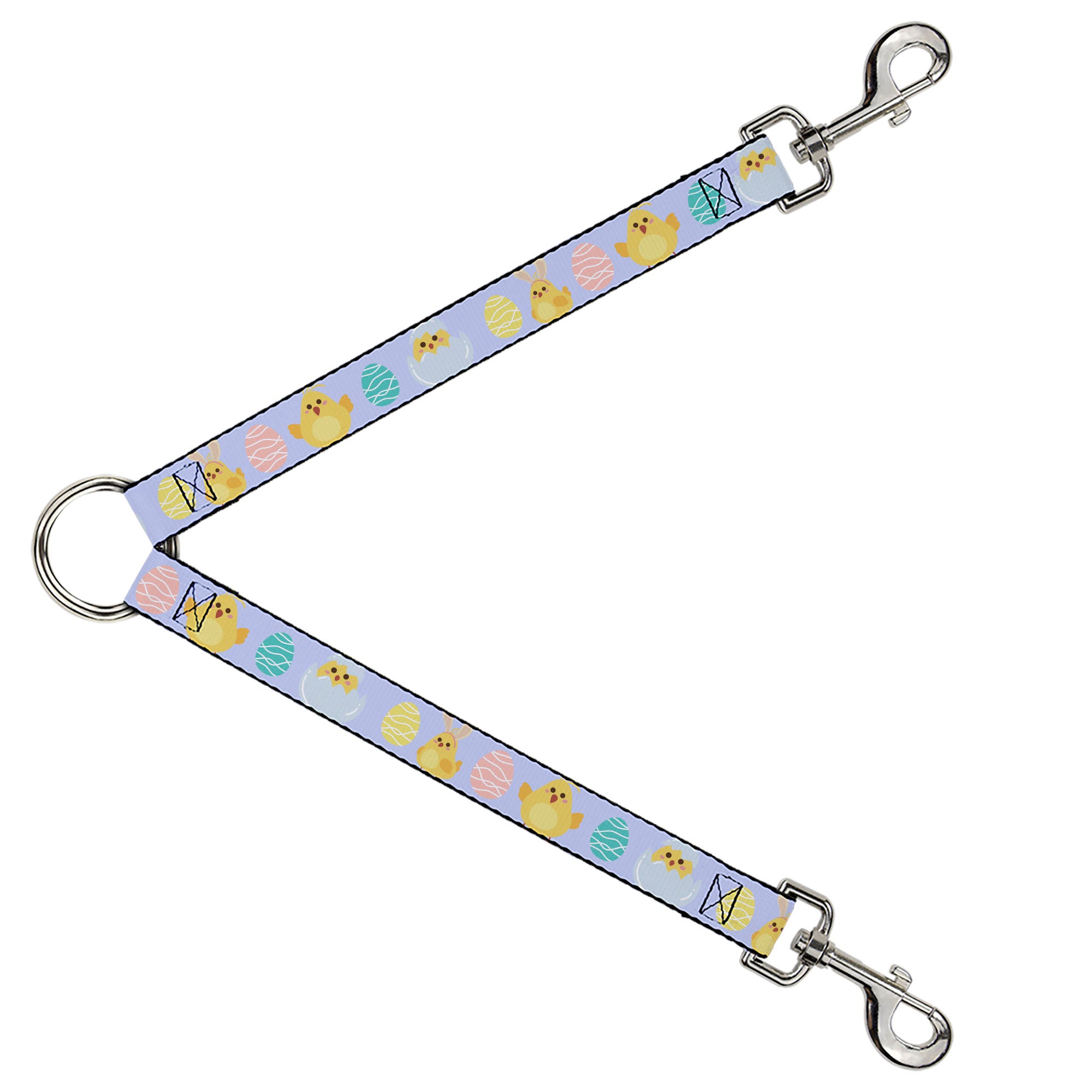 Dog Leash Splitter - Easter Chicks and Eggs Lavender Dog Leash Splitters Buckle-Down