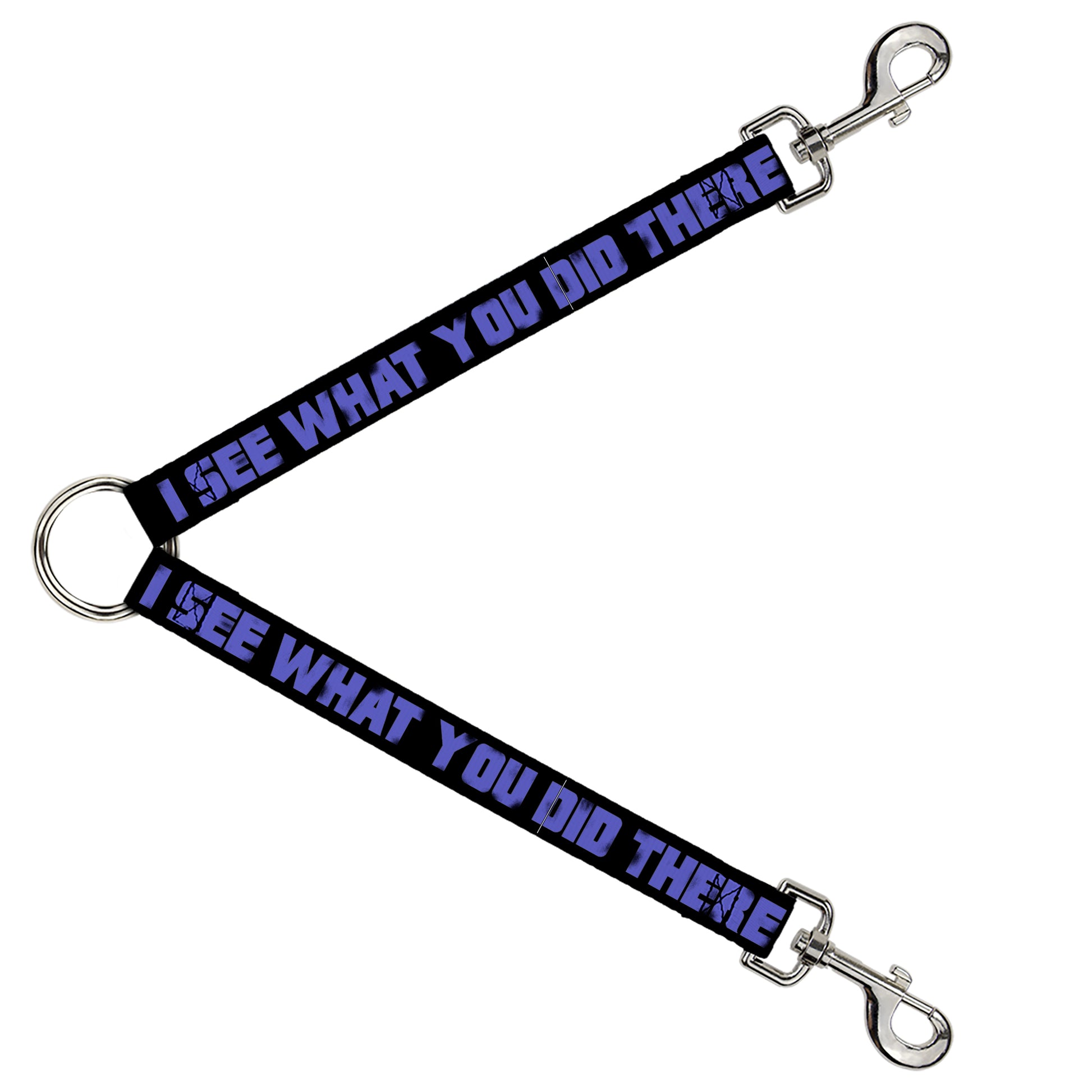 Dog Leash Splitter - I SEE WHAT YOU DID THERE Weathered Black/Purple Dog Leash Splitters Buckle-Down