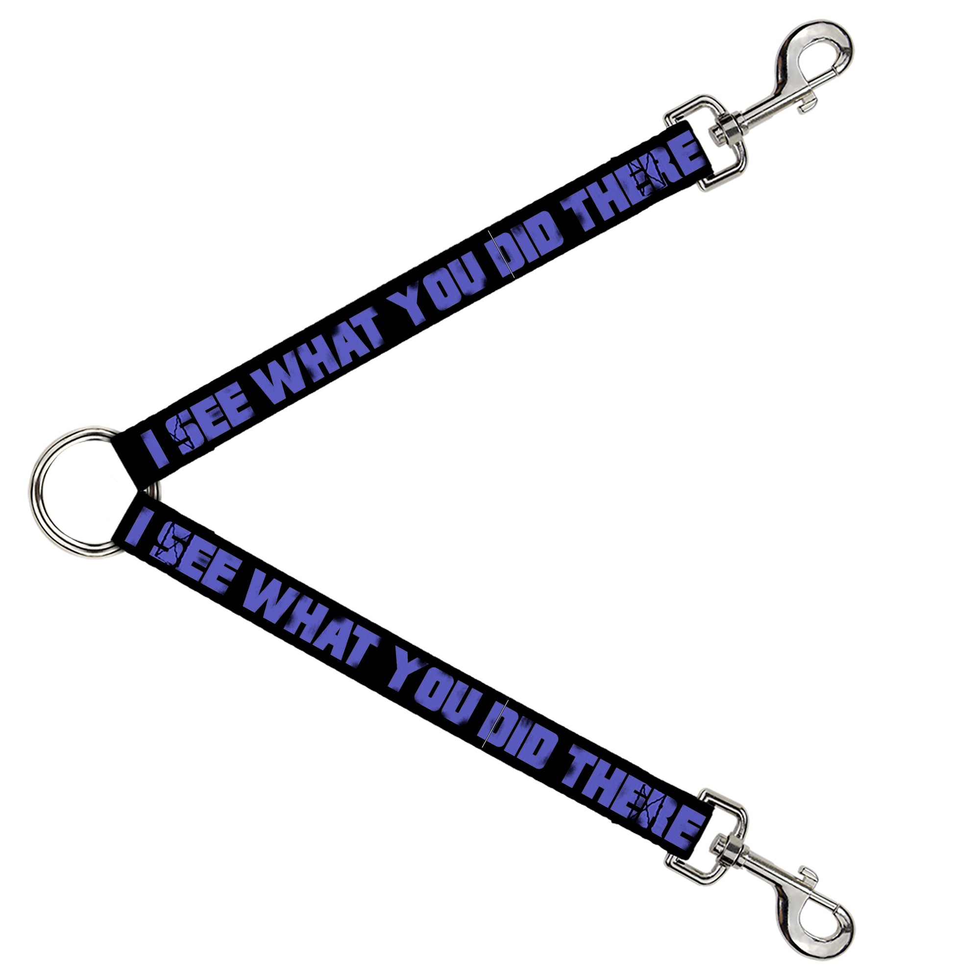 Dog Leash Splitter - I SEE WHAT YOU DID THERE Weathered Black/Purple Dog Leash Splitters Buckle-Down