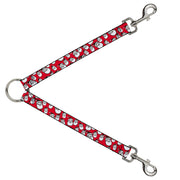 Dog Leash Splitter - Jolly Santa Claus Christmas Smiling Face Icon Red Dog Leash Splitters Buckle-Down