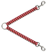 Dog Leash Splitter - Holiday Cookie Cutter Christmas Tree Red/Green/White Dog Leash Splitters Buckle-Down