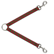 Dog Leash Splitter - Holiday Cookie Cutter Christmas Tree Scattered Red/Green Dog Leash Splitters Buckle-Down