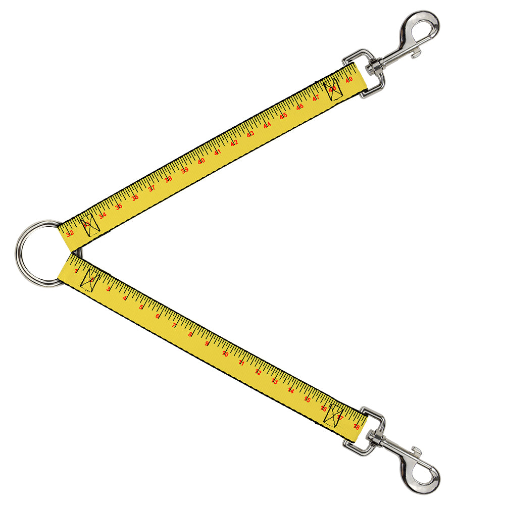 Dog Leash Splitter - Measuring Tape Yellow/Black/Red Dog Leash Splitters Buckle-Down   