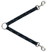 Dog Leash Splitter - Marble Black/Baby Blue Dog Leash Splitters Buckle-Down   