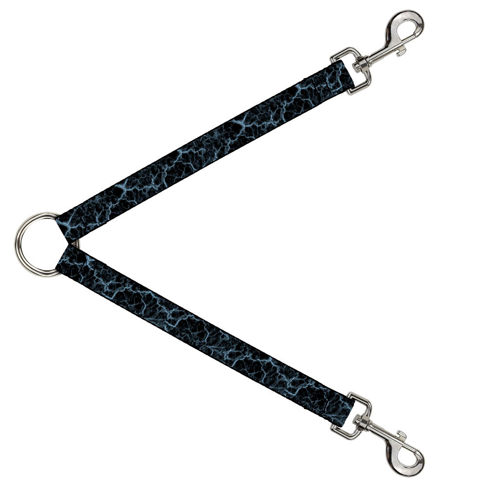 Dog Leash Splitter - Marble Black/Baby Blue Dog Leash Splitters Buckle-Down   