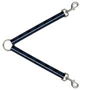 Dog Leash Splitter - Thin White Line Flag Weathered Black/Blue/White Dog Leash Splitters Buckle-Down