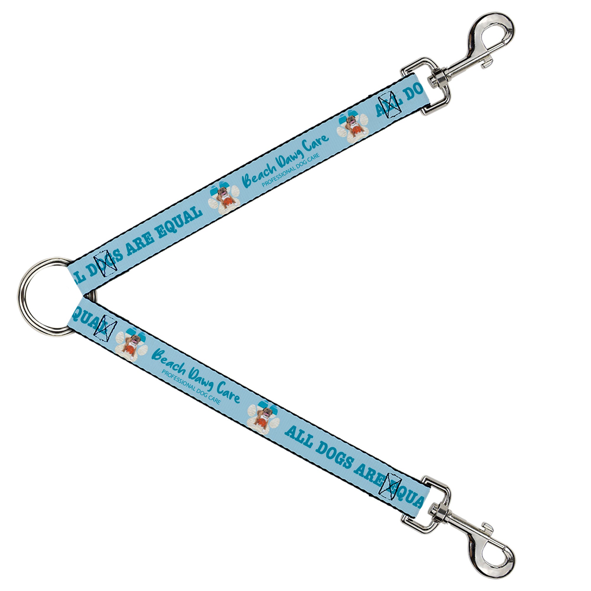 Dog Leash Splitter - BEACH DAWG CARE ALL DOGS ARE EQUAL Blues Dog Leash Splitters Buckle-Down   