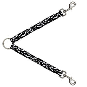 Dog Leash Splitter - Bats Flying Scattered Black/White Dog Leash Splitters Buckle-Down