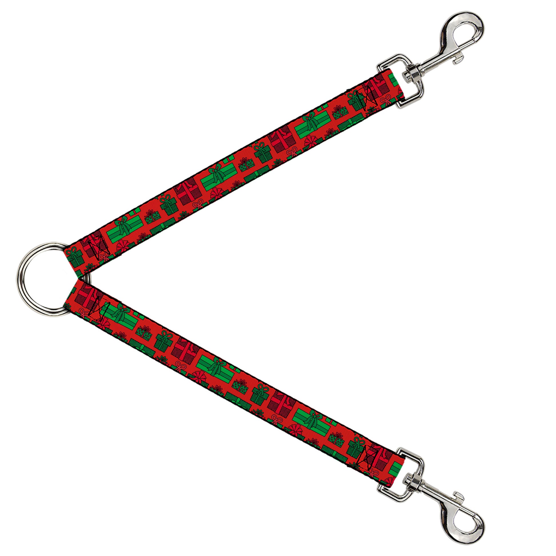 Dog Leash Splitter - Christmas Holiday Gifts Packaged Red/Greens Dog Leash Splitters Buckle-Down