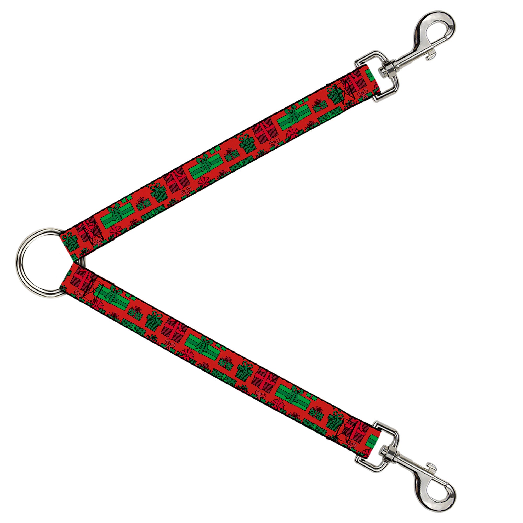 Dog Leash Splitter - Christmas Holiday Gifts Packaged Red/Greens Dog Leash Splitters Buckle-Down