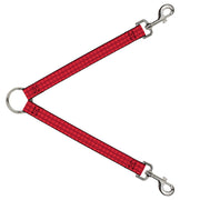 Dog Leash Splitter - Christmas Pajama Plaid Reds Dog Leash Splitters Buckle-Down