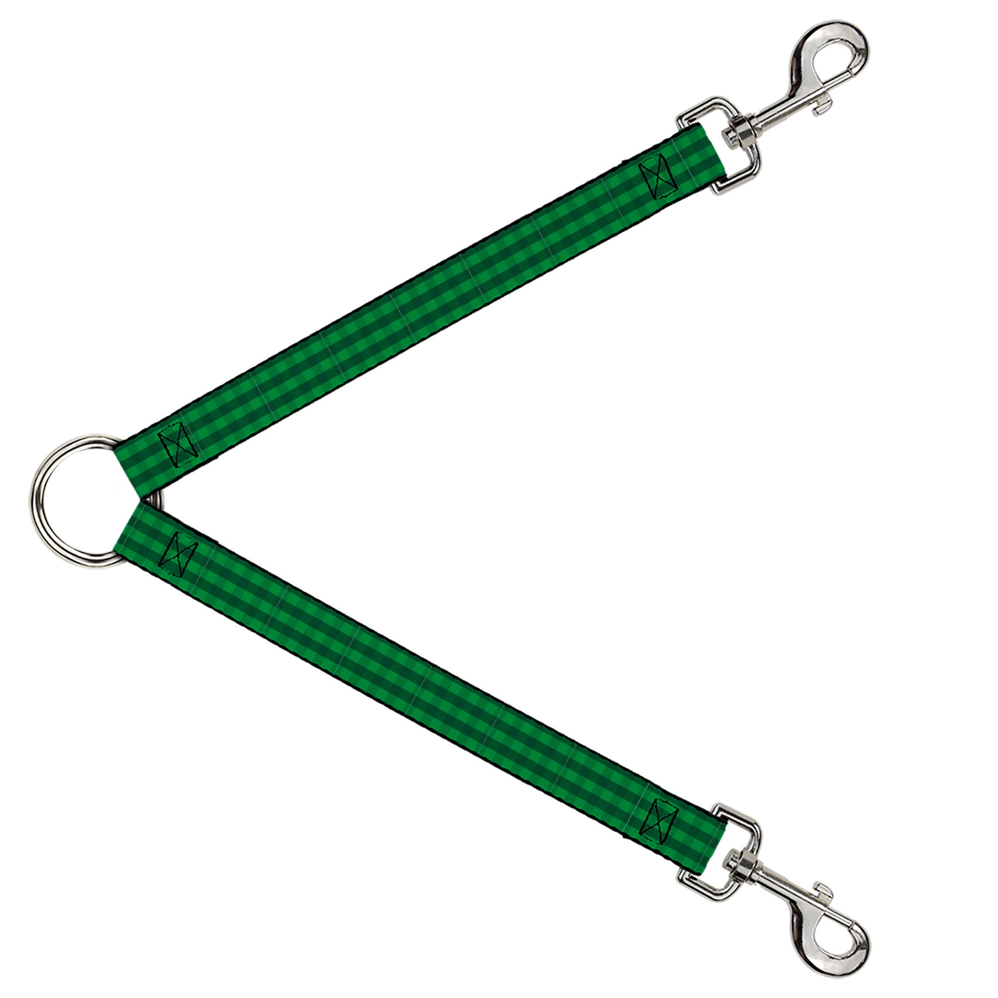 Dog Leash Splitter - Christmas Pajama Plaid Greens Dog Leash Splitters Buckle-Down
