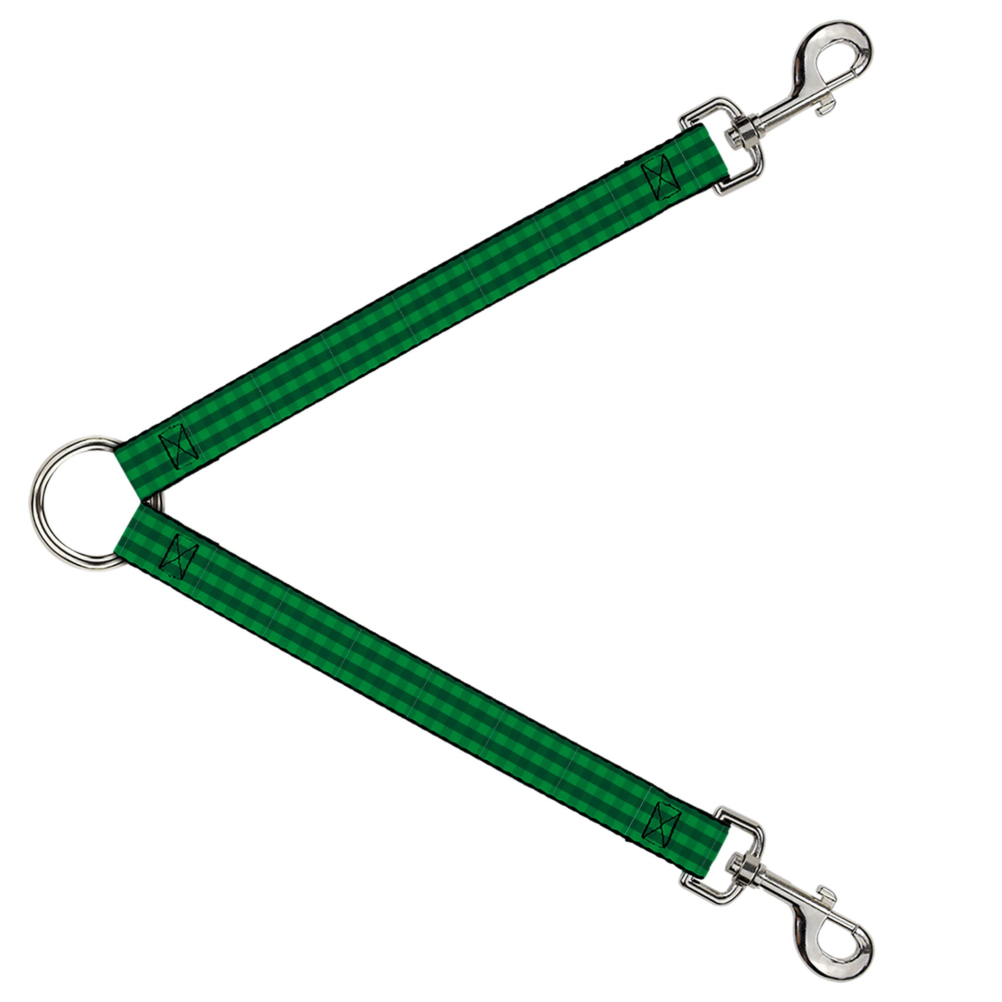 Dog Leash Splitter - Christmas Pajama Plaid Greens Dog Leash Splitters Buckle-Down