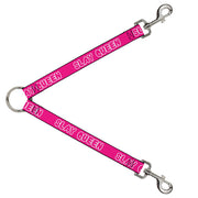 Dog Leash Splitter - SLAY QUEEN Bubble Text Pink/White Dog Leash Splitters Buckle-Down   